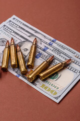 Money, cash dollars to fund weapons for war and defense against attack. Dollars for war