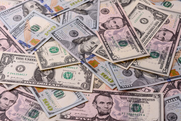 USA money, cash paper dollars, american business and financial transactions. Cash dollars