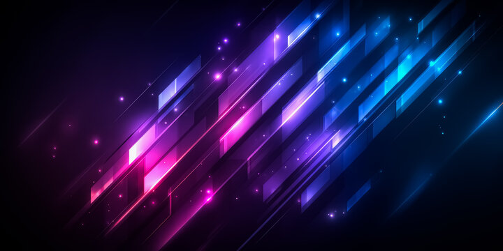 Colorful, abstract background with purple and blue stripes