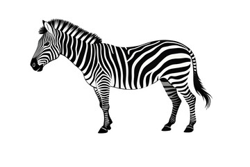 Black Zebra Vector PNG – Stylized Animal Illustration – Isolated on Transparent Background PNG for Design, Branding & Wildlife Art

