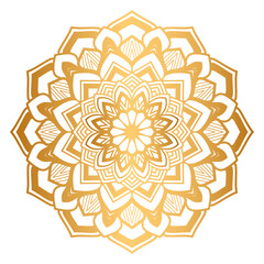 Golden Mandala Design delicate and intricate golden mandala pattern, radiating a sense of peace and spiritual harmony. Perfect for meditation, yoga, or spiritual practices