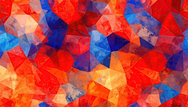 Abstract polygonal pattern of vibrant colors