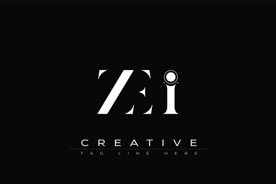 ZEI abstract letter logo design. This logo is designed by three abstract letters.