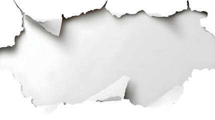 Torn Paper Edge 3d rendered, isolated on transparent background