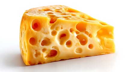 Chic 3D cheese piece icon in cartoon plastic style  
