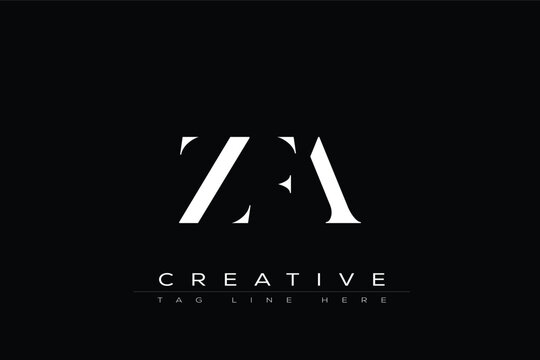 ZFA abstract letter logo design. This logo is designed by three abstract letters.