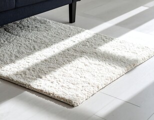 Cream rug in sunlit room