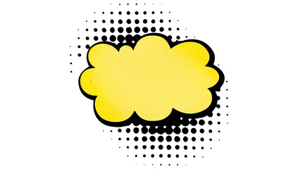 Blank comic speech bubble with blue The bubble shape on textured light background for modern message or branding design template concept