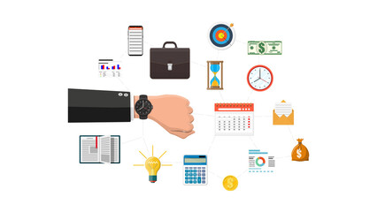 Deadline and Schedule Management PNG Illustration