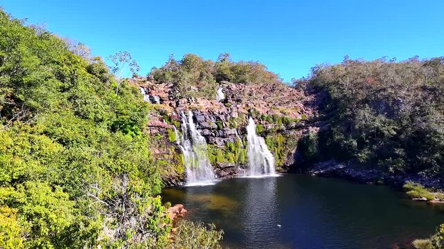 Brazilian Waterfall  
This waterfall is very beautiful, cold and are located in Brazilian Savannah