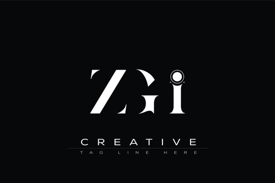 ZGI abstract letter logo design. This logo is designed by three abstract letters.