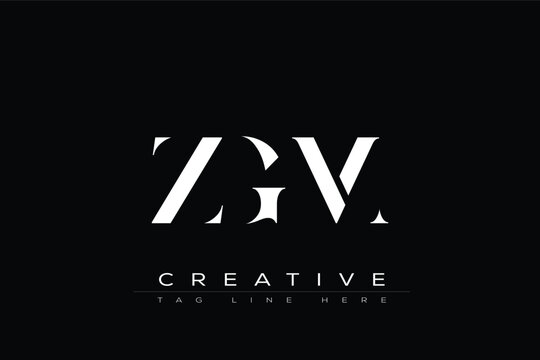 ZGM abstract letter logo design. This logo is designed by three abstract letters.