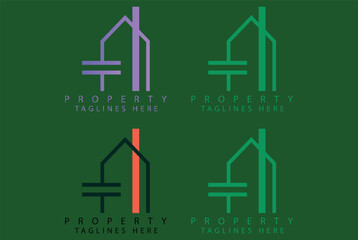 Real Estate, Property and Construction Logo design for business corporate sign.