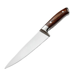 Knife with a wooden handle and a silver blade