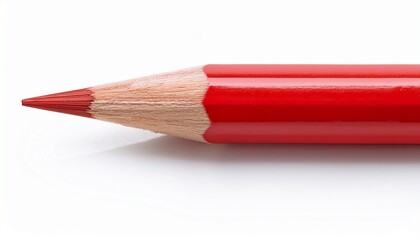red pencil color isolated on white background