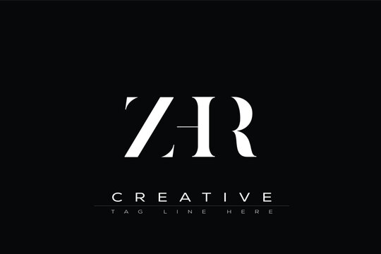 ZHR abstract letter logo design. This logo is designed by three abstract letters.