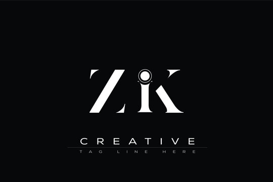 ZIK abstract letter logo design. This logo is designed by three abstract letters.