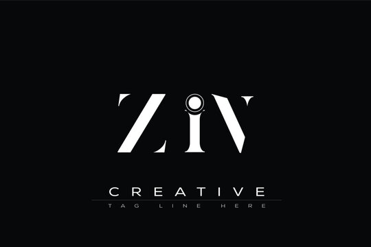 ZIN abstract letter logo design. This logo is designed by three abstract letters.