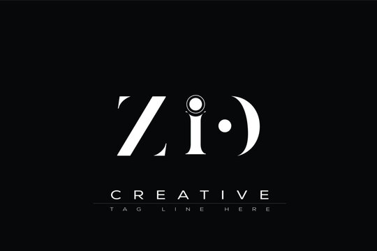 ZIO abstract letter logo design. This logo is designed by three abstract letters.