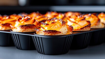   A close-up of a plate filled with various pastries