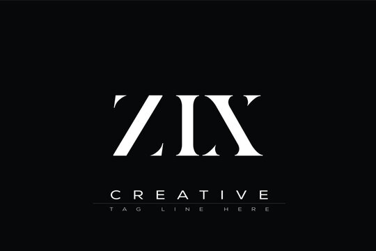 ZIX abstract letter logo design. This logo is designed by three abstract letters.