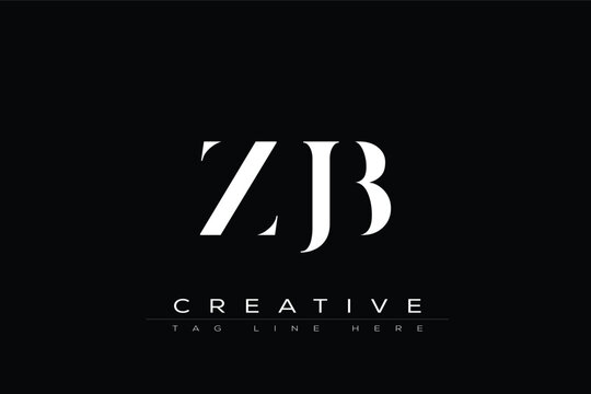 ZJB abstract letter logo design. This logo is designed by three abstract letters.