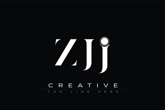 ZJJ abstract letter logo design. This logo is designed by three abstract letters.