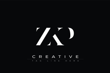 ZKP abstract letter logo design. This logo is designed by three abstract letters.