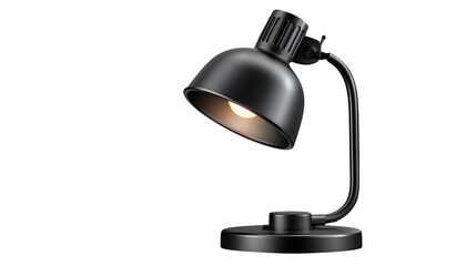 Desk lamp with arc arm design isolated on transparent background
