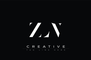 ZLN abstract letter logo design. This logo is designed by three abstract letters.