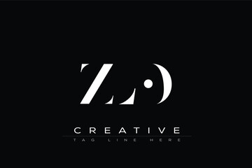 ZLO abstract letter logo design. This logo is designed by three abstract letters.
