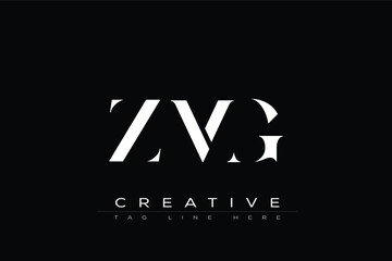 ZMG abstract letter logo design. This logo is designed by three abstract letters.