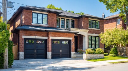 Brick House with Two-Car Garage and Landscaping