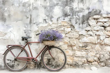 Wanddecoratie Fiets vintage bicycle with flowers  © muhammad