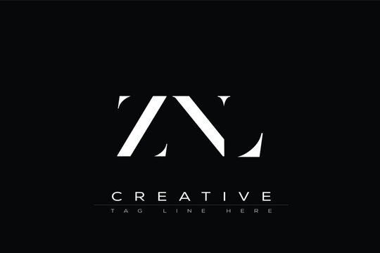 ZNL abstract letter logo design. This logo is designed by three abstract letters.