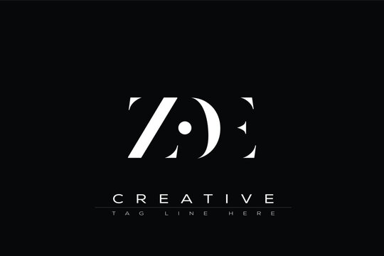 ZOE abstract letter logo design. This logo is designed by three abstract letters.