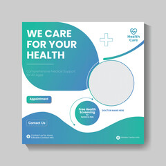 Editable Healthcare Social Media Post Design Template Doctor Profile