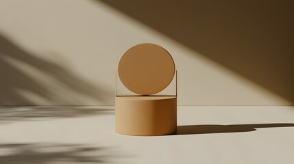 Minimalist Beige Abstract 3D Render Product Display