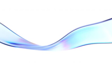 Abstract animation, background design with glass wave, 4k looping video, 3d render - Powered by Adobe