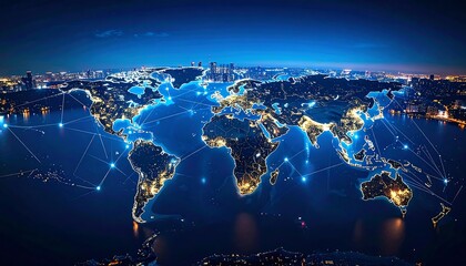Global network map at night (1)
