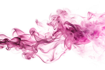 Pink abstract smoke isolated on the white background