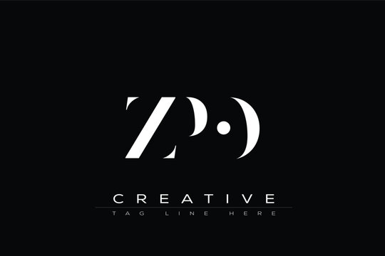 ZPO abstract letter logo design. This logo is designed by three abstract letters.