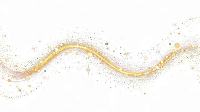 Abstract Golden Glitter Wave