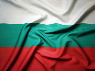 waving national flag of bulgaria