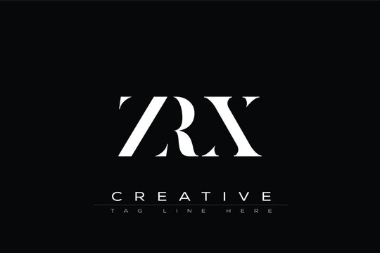 ZRX abstract letter logo design. This logo is designed by three abstract letters.
