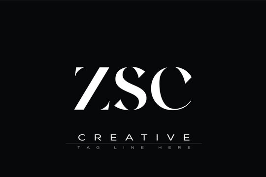 ZSC abstract letter logo design. This logo is designed by three abstract letters.