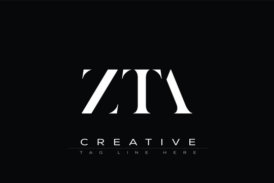 ZTA abstract letter logo design. This logo is designed by three abstract letters.