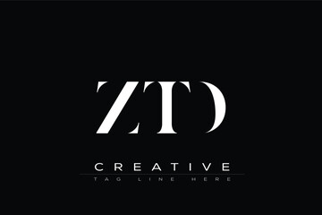 ZTD abstract letter logo design. This logo is designed by three abstract letters.