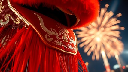 Traditional brass coffee pot with intricate engravings and steam against sunset-hued backdrop.