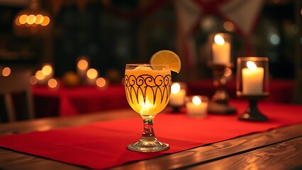 A traditional red-and-white rosette pinned on linen, glowing under golden sunlight during Peru's Independence Day celebration.